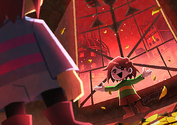 Undertale Duo: Chara & Frisk Video Game, Chara (Undertale), Frisk (Undertale), video game, Undertale HD wallpaper