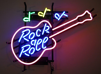 graphy - Neon Neon Sign Sign graphy Guitar Rock & Roll HD wallpaper