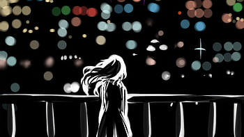 Lights Call My Name, alone, dark, black, artist, artwork, digital-art HD wallpaper