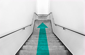 Arrow, Minimalism, Stairs, Ladder, Pointer HD wallpaper
