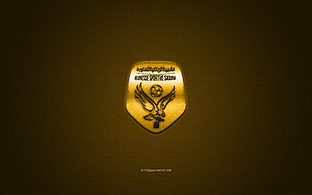JS Saoura, Algerian football club, yellow logo, yellow carbon fiber background, Ligue Professionnelle 1, football, Meridja, Algeria, JS Saoura logo HD wallpaper