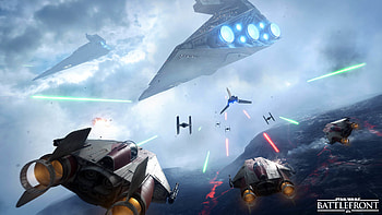 A-Wing VS Imperial Shuttle & Tie Fighters - Star Wars Battlefront HD wallpaper