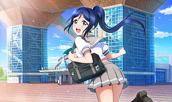 Beautiful, anime girl, Love Live!, violet hair HD wallpaper