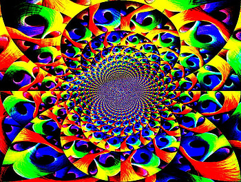 Twisted Rainbow Shredder, abstract, twisted, shredder colors, psychedelic, rainbows HD wallpaper