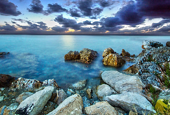 Strange Clouds, blue, clouds, nature, beach HD wallpaper