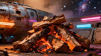 Cosmic Campfire — Firewood, Log HD wallpaper