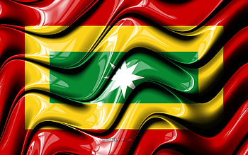 Barranquilla Flag, , Cities of Colombia, South America, Day of Barranquilla, Flag of Barranquilla, 3D art, Barranquilla, colombian cities, Barranquilla 3D flag, Colombia HD wallpaper