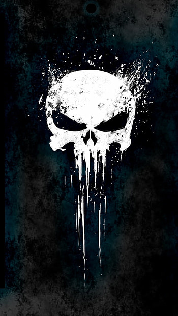 Punisher, electric blue, art HD phone wallpaper