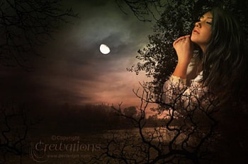 Wishes in the Night, night, wishes, lady, fantasy HD wallpaper