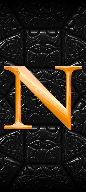 N Latter initial, electric blue, material property, Dark, Pastel, Alphabet N HD phone wallpaper