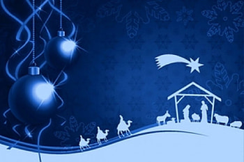 Christmas, star, night, blue HD wallpaper