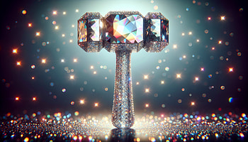 Sparkling Hammer - Dazzling Tool Magic, hammer, gem, glitter, fantasy, sparkles HD wallpaper