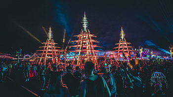 Night festival, Magical ambiance, Mesmerizing lights, Enchanting nights HD wallpaper