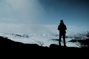 Alone, Silhouette, Miscellanea, Miscellaneous, Sadness, Human, Person, Loneliness, Lonely, Sorrow HD wallpaper