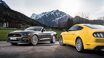 Mountains, Cars, Cabriolet, Ford Mustang, Silver, Silvery HD wallpaper