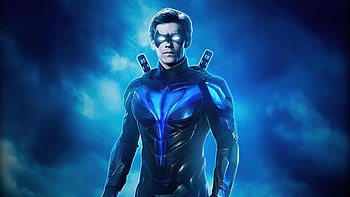 Nightwing Blue Suit , nightwing, superheroes, artist, artwork, digital-art HD wallpaper
