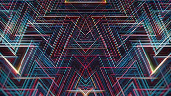 Abstract Line Symmetry, symmetry, 3d, lines, abstract HD wallpaper