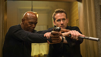 Samuel L. Jackson, The Hitman's Bodyguard, Ryan Reynolds collaboration, movie HD wallpaper