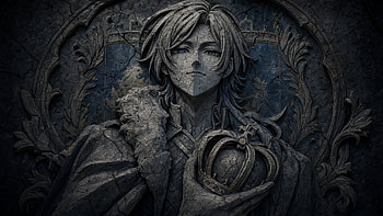 Stone Prince — by Miachael Kaiser, Michael Kaiser, Statue, Crown, Blue Lock, Anime HD wallpaper