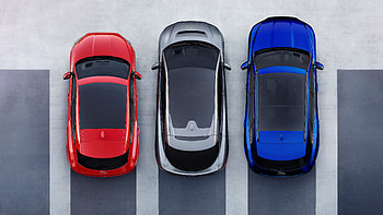 Jaguar cars, top view HD wallpaper
