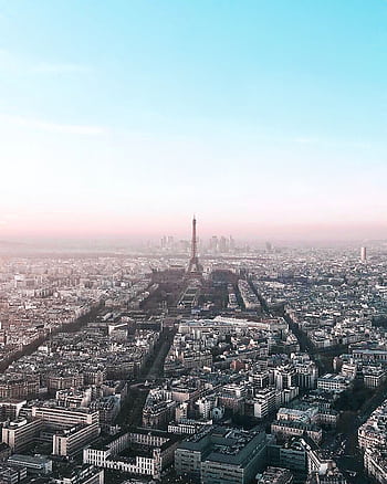 Explore Paris's iconic skyline with an aerial view of the Eiffel Tower. HD phone wallpaper