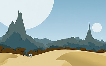 Vector, Mountains, Sand, Graphics HD wallpaper