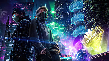 The Cyber City Guys, artist, artwork, digital-art, behance HD wallpaper