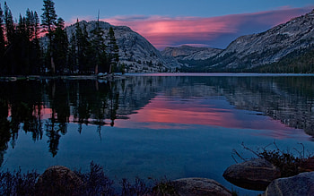 Gorgeous Mountain Lake Twilight, Twilight, Lakes, Nature, Mountains, Clouds, Sky HD wallpaper