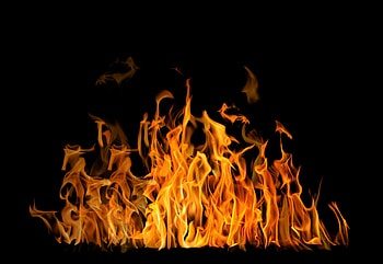 Fire, flames, dark HD wallpaper