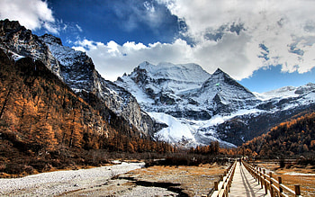 Snowy mountain beauty, Stunning landscape, , Majestic peaks HD wallpaper