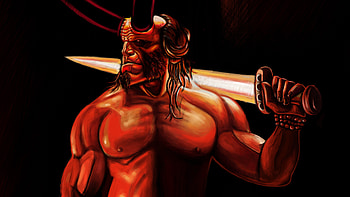 Hellboy New Artwork, hellboy, superheroes, artwork, digital-art, art, behance HD wallpaper