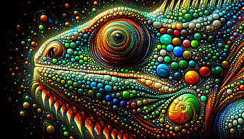 Colorful Reptile Art, reptile, lizard, colorful, Abstract, Digital Art HD wallpaper