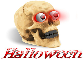HALLOWEEN SKULL, halloween, scary, red, skull, cool HD wallpaper