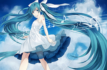 Hatsune Miku, Vocaloid singer, Anime music, Digital diva HD wallpaper