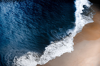 Blue Ocean Waves , ocean, waves, nature HD wallpaper