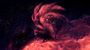 Fantasy, Silhouette, Starry Sky, Dragon, Fantastic HD wallpaper