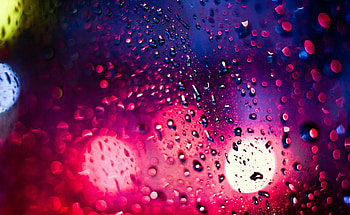 Rain, Night, City, Macro, Glare, Shine, Light, Bokeh, Boquet HD wallpaper