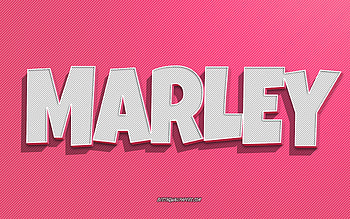Marley, pink lines background, with names, Marley name, female names, Marley greeting card, line art, with Marley name HD wallpaper