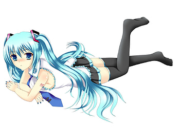 Hatsune Miku, awesome, uniform, artistic, nice, digital, cg, hatsune, aqua eyes, laying, sexy, outfit, white, art, twintail, hot, girl, singer, aqua, anime girl, anime, pretty, virtual, stockings, black, song, cute, vocaloid, beauty, miku, music, vocaloids, thighhighs, program, skirt, beautiful, diva, tie, gray, aqua hair, cool, blush, idol HD wallpaper
