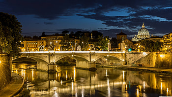 night bridge, night, river, architecture, fun, bridge, cool HD wallpaper