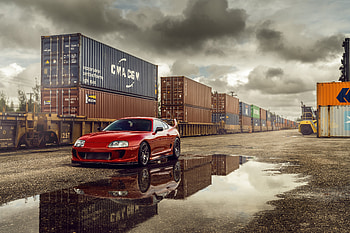 Red Supra Forgestar Wheels, toyota-supra, toyota, cars HD wallpaper