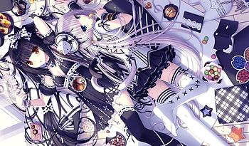 Vanilla-Chocolate, neko, chocolate, anime, vanilla, lolitas HD wallpaper