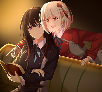 Chisato Nishikigi & Takina Inoue, Takina Inoue, Chisato Nishikigi, Anime, Lycoris Recoil HD wallpaper