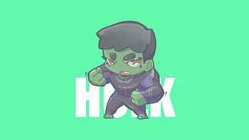 Hulk Minimal Chibbi , hulk, superheroes, minimalism, minimalist, artist, artwork, digital-art, artstation HD wallpaper