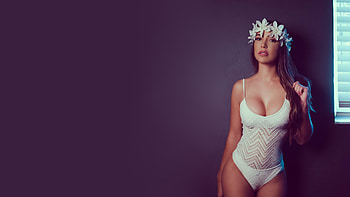 Luciana Andrade, model, dark background, brunette HD wallpaper