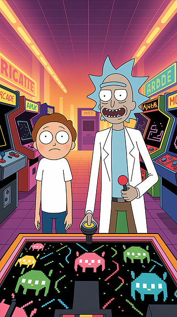 Rick & Morty: Retro Arcade , Rick and Morty HD phone wallpaper