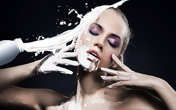 Drink milk, abstract, graphy, art, entertainment, models, people HD wallpaper