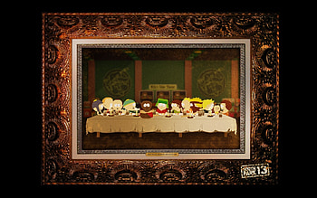 south park pattern the last supper HD wallpaper