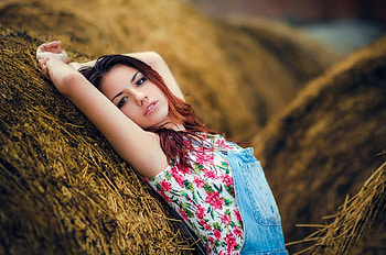Delaia Gonzalez, babe, lady, model, red head, woman HD wallpaper