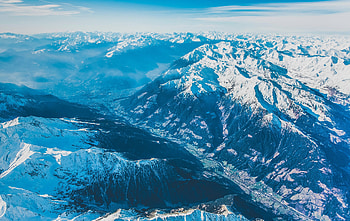Landscape, Nature, Mountains, Snow, View From Above HD wallpaper